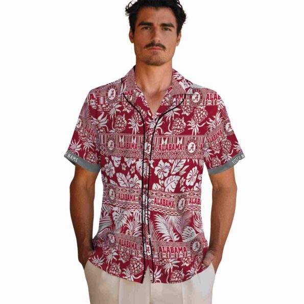 customized-alabama-crimson-tide-tribal-stripes-crimson-white-hawaiian-shirt-fashion-forward customized alabama crimson tide tribal stripes crimson white hawaiian shirt fashion forward