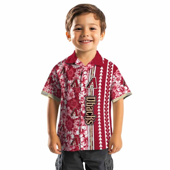customized arizona diamondbacks hibiscus arrows red white hawaiian shirt top rated