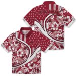 customized-arkansas-razorbacks-floral-wave-red-white-hawaiian-shirt-best-selling