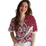 customized-arkansas-razorbacks-floral-wave-red-white-hawaiian-shirt-best-selling