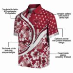 customized-arkansas-razorbacks-floral-wave-red-white-hawaiian-shirt-best-selling