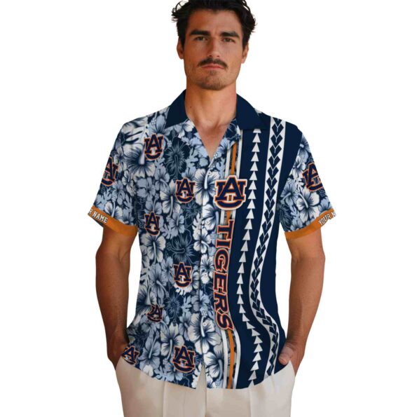 customized-auburn-tigers-hibiscus-arrows-navy-blue-white-hawaiian-shirt-fashion-forward customized auburn tigers hibiscus arrows navy blue white hawaiian shirt fashion forward