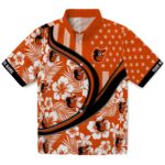 Baltimore Orioles Hawaiian Shirt - Customized Floral Wave Orange White 1 customized-baltimore-orioles-floral-wave-orange-white-hawaiian-shirt-best-selling