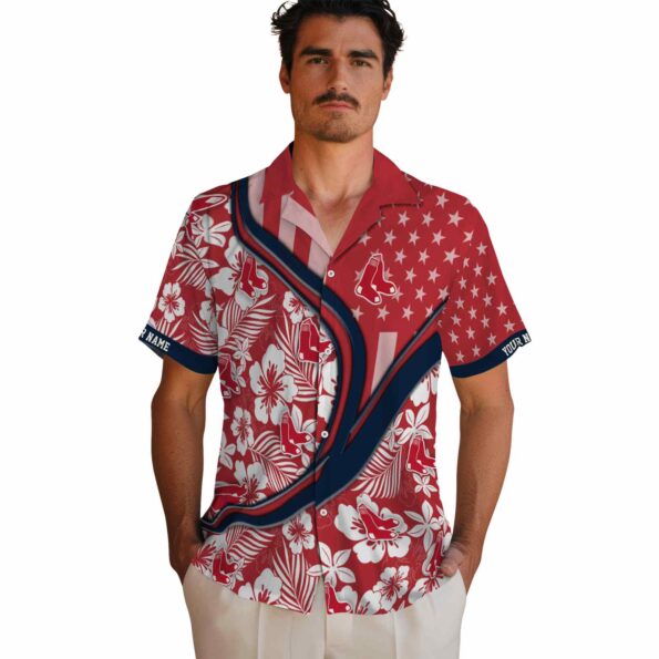 customized-boston-red-sox-floral-wave-red-white-hawaiian-shirt-fashion-forward customized boston red sox floral wave red white hawaiian shirt fashion forward