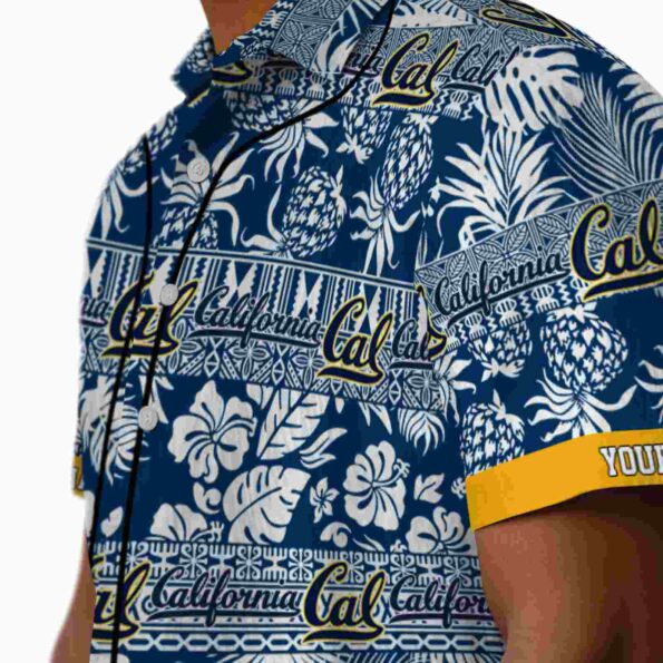 customized california golden bears tribal stripes blue white hawaiian shirt trendy