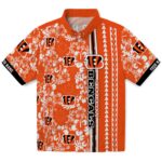 Cincinnati Bengals Hawaiian Shirt - Customized Hibiscus Arrows Orange White 1 customized-cincinnati-bengals-hibiscus-arrows-orange-white-hawaiian-shirt-best-selling