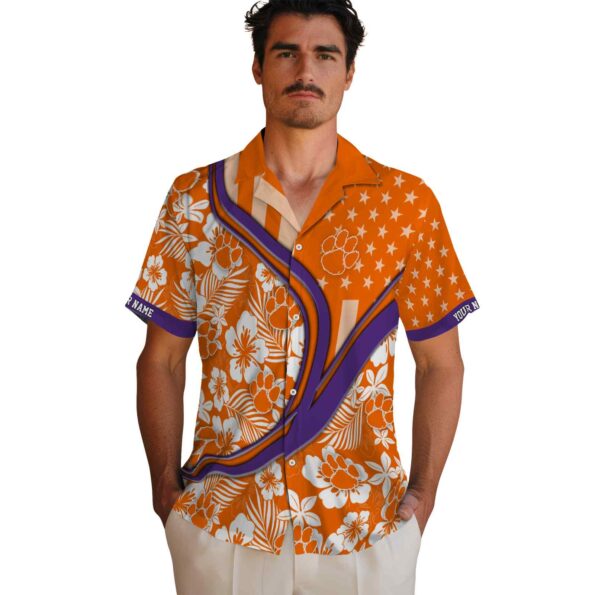 customized-clemson-tigers-floral-wave-orange-white-hawaiian-shirt-fashion-forward customized clemson tigers floral wave orange white hawaiian shirt fashion forward