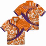 customized-clemson-tigers-floral-wave-orange-white-hawaiian-shirt-best-selling