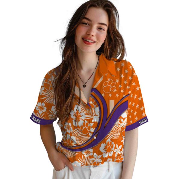 customized-clemson-tigers-floral-wave-orange-white-hawaiian-shirt-latest-model customized clemson tigers floral wave orange white hawaiian shirt latest model