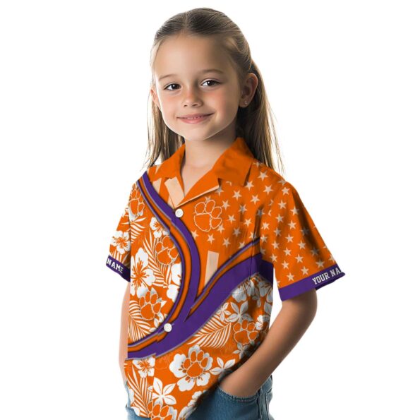customized-clemson-tigers-floral-wave-orange-white-hawaiian-shirt-premium-grade customized clemson tigers floral wave orange white hawaiian shirt premium grade