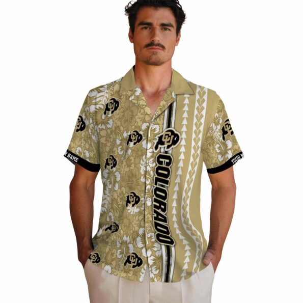 customized-colorado-buffaloes-hibiscus-arrows-gold-white-hawaiian-shirt-fashion-forward customized colorado buffaloes hibiscus arrows gold white hawaiian shirt fashion forward