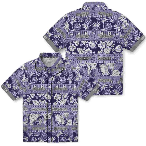 customized colorado rockies tribal stripes blue white hawaiian shirt high quality