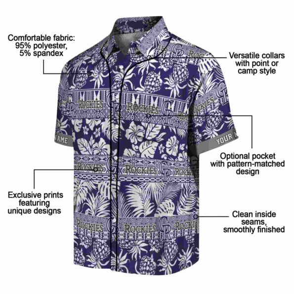customized colorado rockies tribal stripes blue white hawaiian shirt new arrival