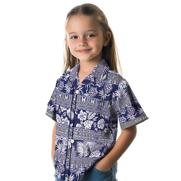 customized colorado rockies tribal stripes blue white hawaiian shirt premium grade