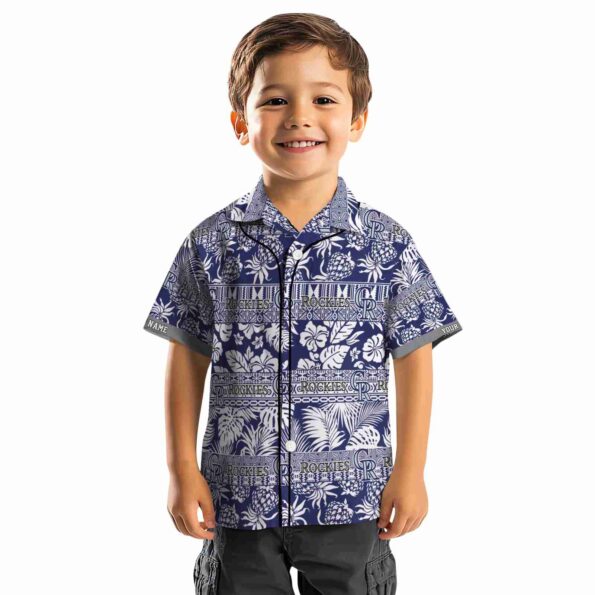 customized colorado rockies tribal stripes blue white hawaiian shirt top rated