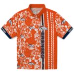 Denver Broncos Hawaiian Shirt - Customized Hibiscus Arrows Orange White 1 customized-denver-broncos-hibiscus-arrows-orange-white-hawaiian-shirt-best-selling