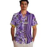 customized-east-carolina-pirates-hibiscus-arrows-purple-white-hawaiian-shirt-best-selling