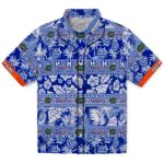 Florida Gators Hawaiian Shirt - Customized Tribal Stripes Blue White 1 customized-florida-gators-tribal-stripes-blue-white-hawaiian-shirt-best-selling