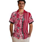 customized-georgia-bulldogs-hibiscus-arrows-red-white-hawaiian-shirt-best-selling