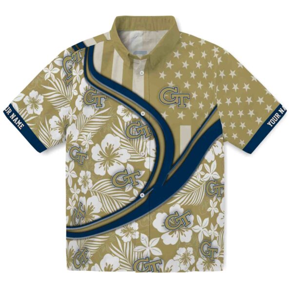 customized-georgia-tech-yellow-jackets-floral-wave-gold-white-hawaiian-shirt-best-selling customized georgia tech yellow jackets floral wave gold white hawaiian shirt best selling