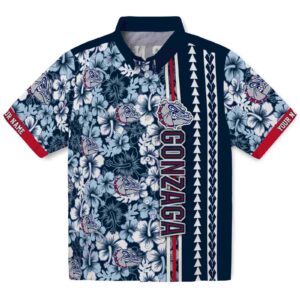 Customized Gonzaga Bulldogs Hibiscus Arrows Blue White Clog