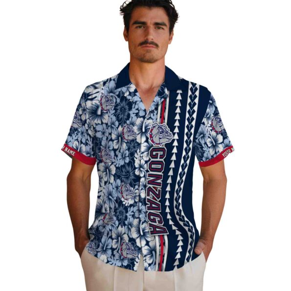 customized-gonzaga-bulldogs-hibiscus-arrows-blue-white-hawaiian-shirt-fashion-forward customized gonzaga bulldogs hibiscus arrows blue white hawaiian shirt fashion forward