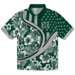 Hawaii Rainbow Warriors Hawaiian Shirt - Customized Floral Wave Green White 1 customized-hawaii-rainbow-warriors-floral-wave-green-white-hawaiian-shirt-best-selling
