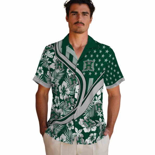customized-hawaii-rainbow-warriors-floral-wave-green-white-hawaiian-shirt-fashion-forward customized hawaii rainbow warriors floral wave green white hawaiian shirt fashion forward