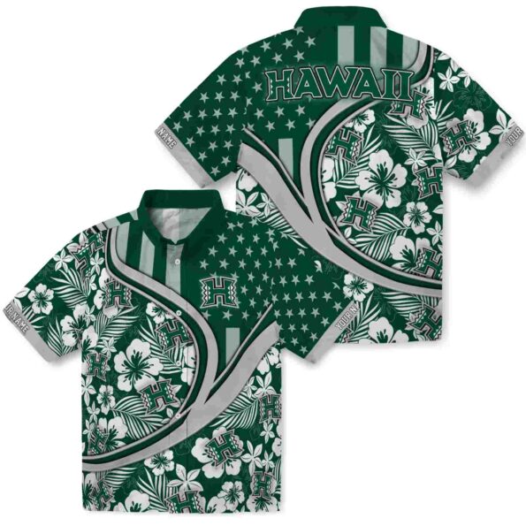 customized-hawaii-rainbow-warriors-floral-wave-green-white-hawaiian-shirt-high-quality customized hawaii rainbow warriors floral wave green white hawaiian shirt high quality