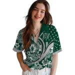customized-hawaii-rainbow-warriors-floral-wave-green-white-hawaiian-shirt-best-selling