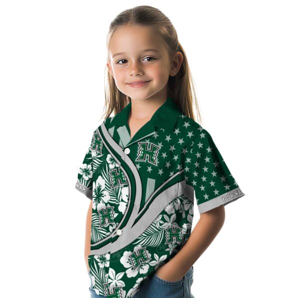 customized-hawaii-rainbow-warriors-floral-wave-green-white-hawaiian-shirt-premium-grade customized hawaii rainbow warriors floral wave green white hawaiian shirt premium grade