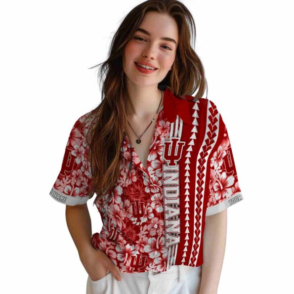 customized-indiana-hoosiers-hibiscus-arrows-red-white-hawaiian-shirt-latest-model customized indiana hoosiers hibiscus arrows red white hawaiian shirt latest model