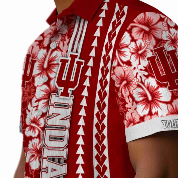 customized-indiana-hoosiers-hibiscus-arrows-red-white-hawaiian-shirt-trendy customized indiana hoosiers hibiscus arrows red white hawaiian shirt trendy
