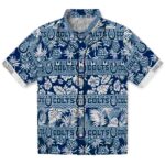 Indianapolis Colts Hawaiian Shirt - Customized Tribal Stripes Blue White 1 customized-indianapolis-colts-tribal-stripes-blue-white-hawaiian-shirt-best-selling
