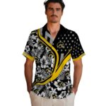 customized-iowa-hawkeyes-floral-wave-black-white-hawaiian-shirt-best-selling