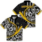customized-iowa-hawkeyes-floral-wave-black-white-hawaiian-shirt-best-selling