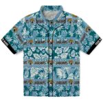 Jacksonville Jaguars Hawaiian Shirt - Customized Tribal Stripes Teal White 1 customized-jacksonville-jaguars-tribal-stripes-teal-white-hawaiian-shirt-best-selling