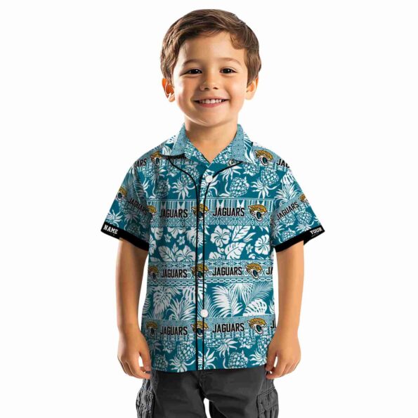customized jacksonville jaguars tribal stripes teal white hawaiian shirt top rated