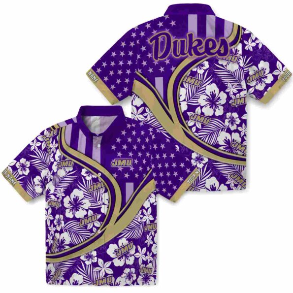 customized-james-madison-dukes-floral-wave-purple-white-hawaiian-shirt-high-quality customized james madison dukes floral wave purple white hawaiian shirt high quality
