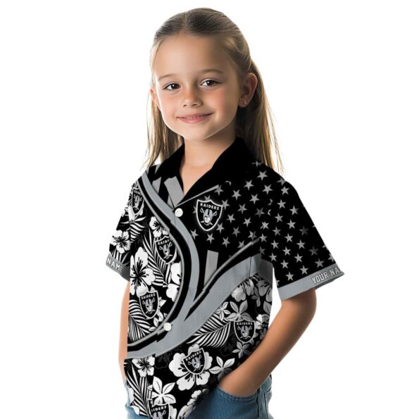 customized-las-vegas-raiders-floral-wave-black-white-hawaiian-shirt-premium-grade customized las vegas raiders floral wave black white hawaiian shirt premium grade