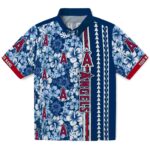 Los Angeles Angels Hawaiian Shirt - Customized Hibiscus Arrows Blue White 1 customized-los-angeles-angels-hibiscus-arrows-blue-white-hawaiian-shirt-best-selling
