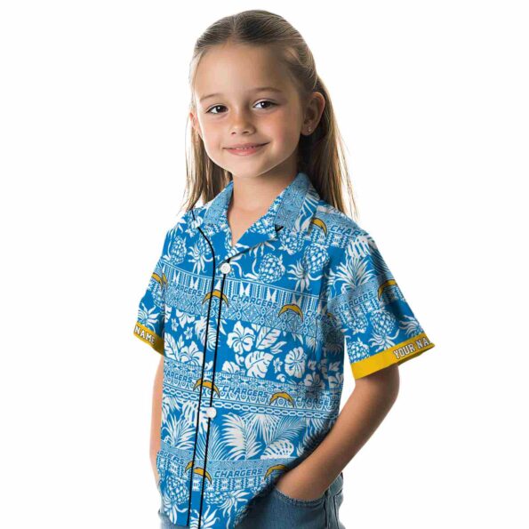 customized-los-angeles-chargers-tribal-stripes-blue-white-hawaiian-shirt-premium-grade customized los angeles chargers tribal stripes blue white hawaiian shirt premium grade