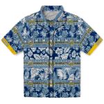 Marquette Golden Eagles Hawaiian Shirt - Customized Tribal Stripes Blue White 1 customized-marquette-golden-eagles-tribal-stripes-blue-white-hawaiian-shirt-best-selling