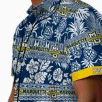 customized-marquette-golden-eagles-tribal-stripes-blue-white-hawaiian-shirt-best-selling