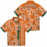 customized-miami-hurricanes-hibiscus-arrows-orange-white-hawaiian-shirt-best-selling