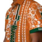 customized-miami-hurricanes-hibiscus-arrows-orange-white-hawaiian-shirt-best-selling