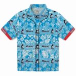 Miami Marlins Hawaiian Shirt - Customized Tribal Stripes Blue White 1 customized-miami-marlins-tribal-stripes-blue-white-hawaiian-shirt-best-selling