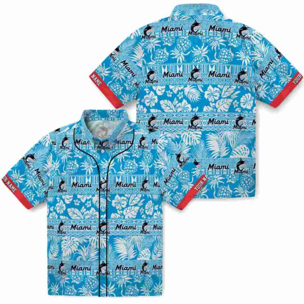 customized-miami-marlins-tribal-stripes-blue-white-hawaiian-shirt-high-quality customized miami marlins tribal stripes blue white hawaiian shirt high quality