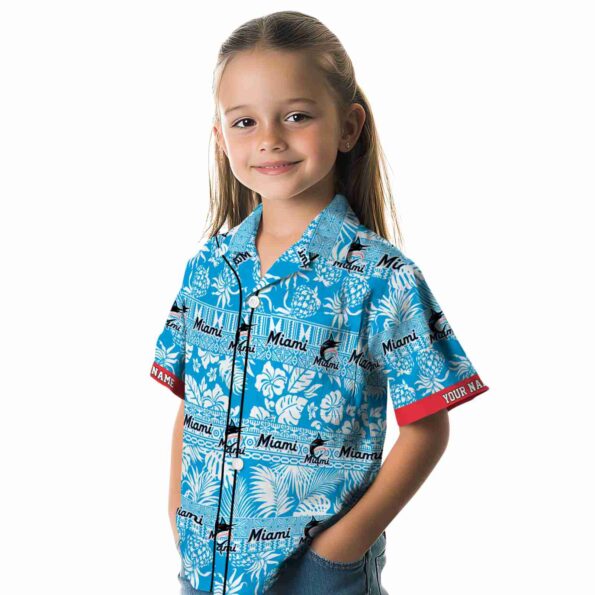 customized-miami-marlins-tribal-stripes-blue-white-hawaiian-shirt-premium-grade customized miami marlins tribal stripes blue white hawaiian shirt premium grade