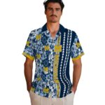 customized-michigan-wolverines-hibiscus-arrows-blue-white-hawaiian-shirt-best-selling